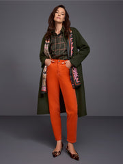 Marc Cain Blouse Check Print Forest Night