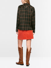 Marc Cain Blouse Check Print Forest Night