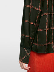 Marc Cain Blouse Check Print Forest Night