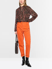 Marc Cain Blouse Houndstooth Print
