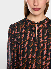 Marc Cain Blouse Houndstooth Print