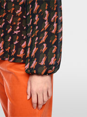 Marc Cain Blouse Houndstooth Print