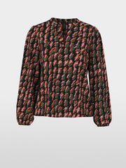 Marc Cain Blouse Houndstooth Print