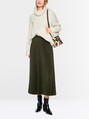 Marc Cain Wool Blend Skirt Forest Night