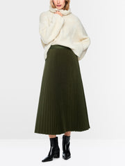 Marc Cain Wool Blend Skirt Forest Night