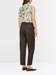 Marc Cain Fordon Herringbone Trousers Brown