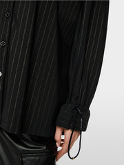 Marc Cain Pinstripe Blouse Black