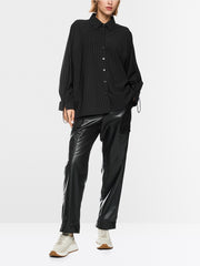 Marc Cain Pinstripe Blouse Black