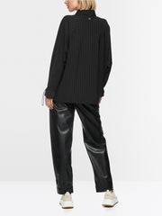 Marc Cain Pinstripe Blouse Black