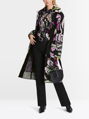 Marc Cain Knit Coat Floral Print