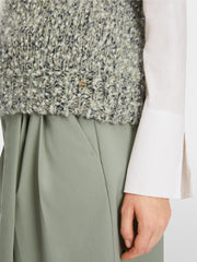 Marc Cain Sleeveless Knit Sweater Frozen Sage