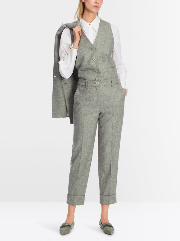 Marc Cain Herringbone Trouser Frozen Sage