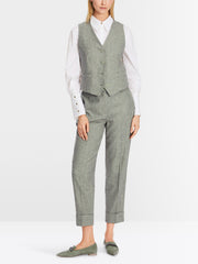 Marc Cain Herringbone Trouser Frozen Sage