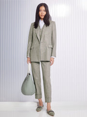 Marc Cain Herringbone Trouser Frozen Sage