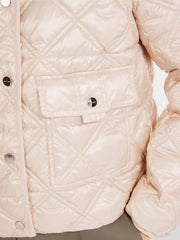 Marc Cain Quilted Diamond Jacket Deep Pearl