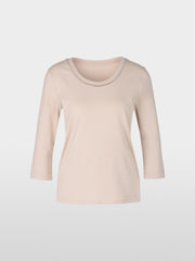 Marc Cain T-Shirt With Pearl Embellishment Deep Pearl