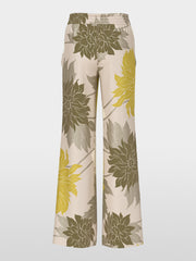 Marc Cain Wedi Silk Trousers With Floral Pattern