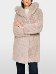 Marc Cain Faux Fur Coat Stone