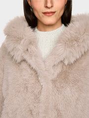 Marc Cain Faux Fur Coat Stone