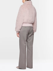 Marc Cain Short Faux Fur Jacket Light Desert Taupe