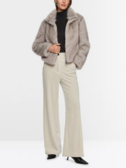 Marc Cain Faux Fur Jacket Smoke