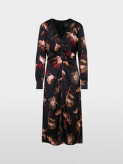 Marc Cain Silk Dress Black Floral Print