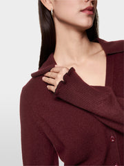 Marc Cain Cashmere Cardigan Bright Maroon