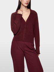 Marc Cain Cashmere Cardigan Bright Maroon