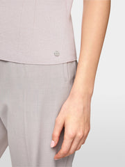 Marc Cain Knit Top With Lurex Details Light Desert Taupe