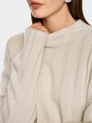 Marc Cain Cashmere Blend Knit Sweater Smoke
