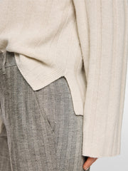 Marc Cain Cashmere Blend Knit Sweater Smoke