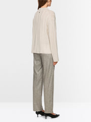 Marc Cain Cashmere Blend Knit Sweater Smoke