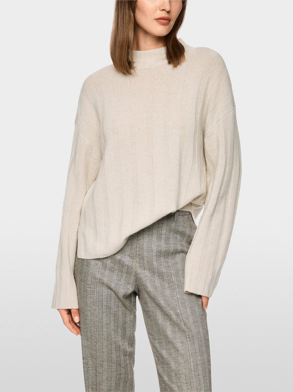 Marc Cain Cashmere Blend Knit Sweater Smoke
