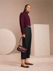 Marc Cain Knit High Neck Sweater Wine