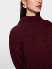Marc Cain Knit High Neck Sweater Wine