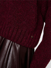 Marc Cain Knit High Neck Sweater Wine