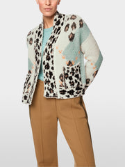 Marc Knit Cardigan With Leo Print Teal MLT