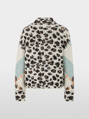 Marc Knit Cardigan With Leo Print Teal MLT
