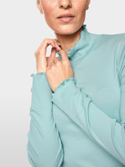 Marc Cain Knit High Neck Top Soft Teal