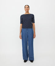 Masai Bavessa Top Navy Dot Print
