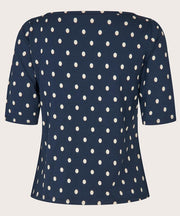 Masai Bavessa Top Navy Dot Print