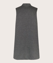 Masai Jorgine Long Waistcoat Black Houndstooth Pattern