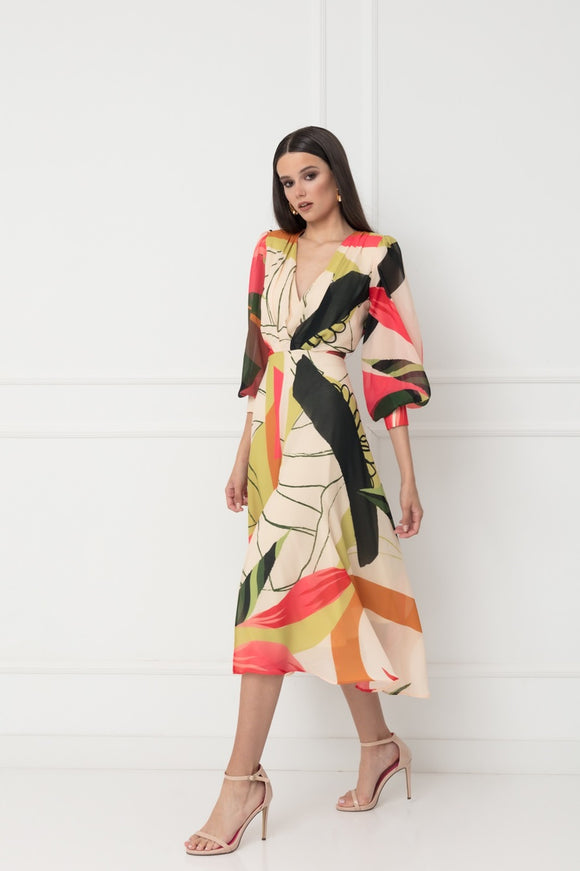 Matilde Cano Abstract Print Dress