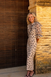 Matilde Cano 2-PC Polka Dot Blouse/Skirt