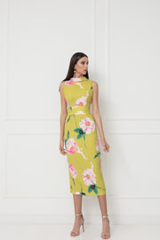 Matilde Cano Floral Print Dress Green