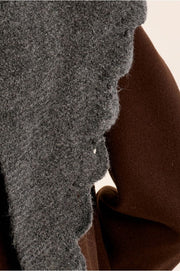 Molly Bracken Knit Collar Scarf Dark Grey
