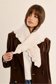 Molly Bracken Knit Collar Scarf Off-white