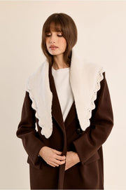 Molly Bracken Knit Collar Scarf Off-white