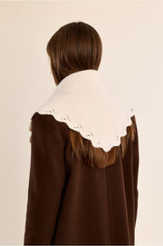 Molly Bracken Knit Collar Scarf Off-white
