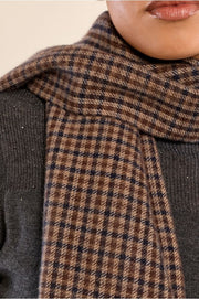Molly Bracken Fringed Checked Scarf